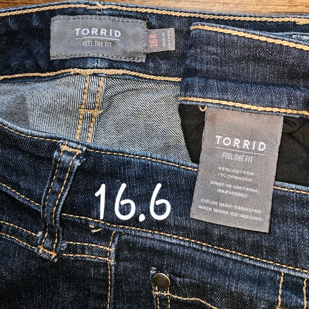 Torrid Dark Blue Wash #Feel The Fit  Wide Leg Jeans